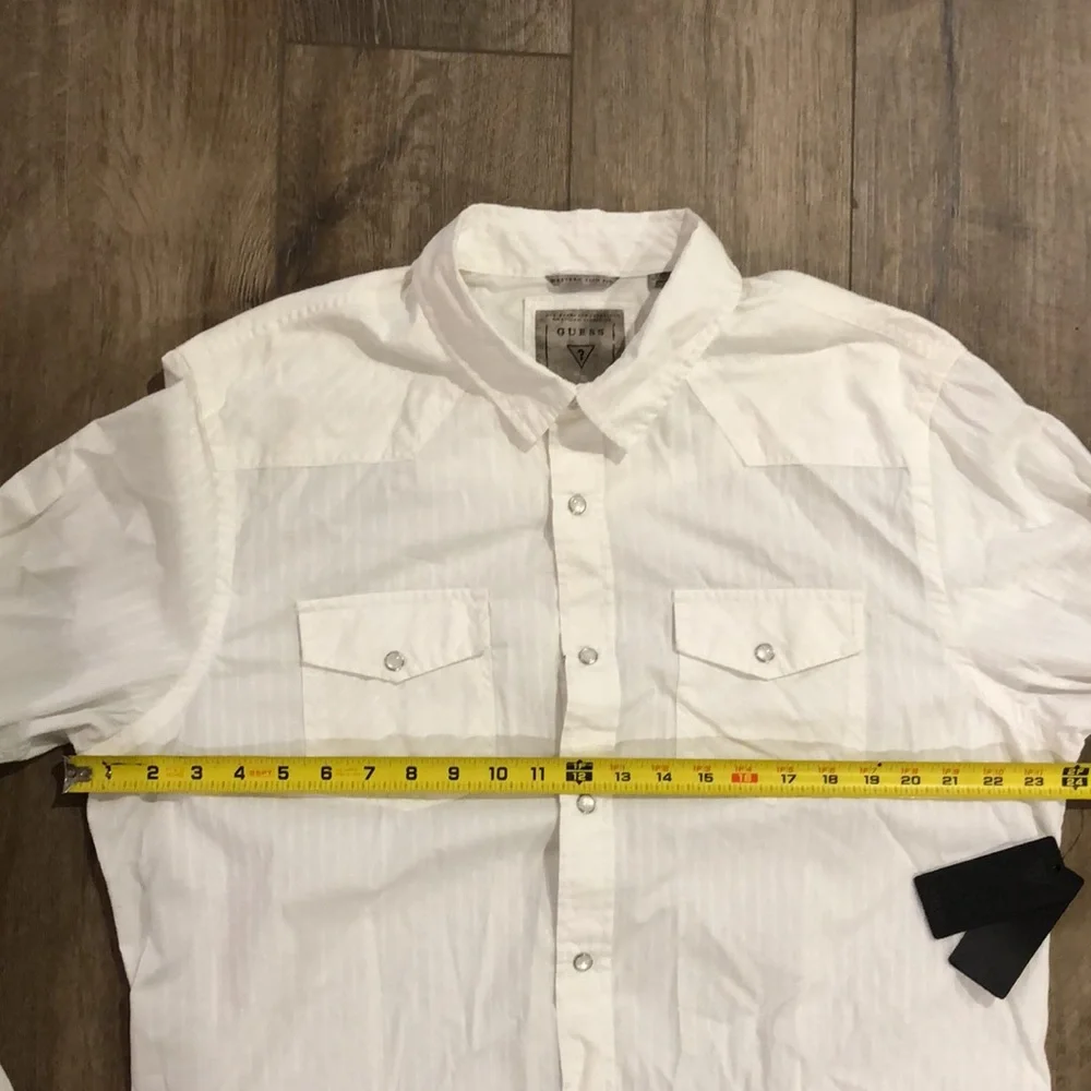 NWT! - GUESS Westside Western Slim Fit Button Down Shirt - Picture 9 of 11